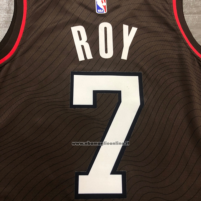Maglia Portland Trail Blazers Brandon Roy #7 Citta 2020-21 Marrone